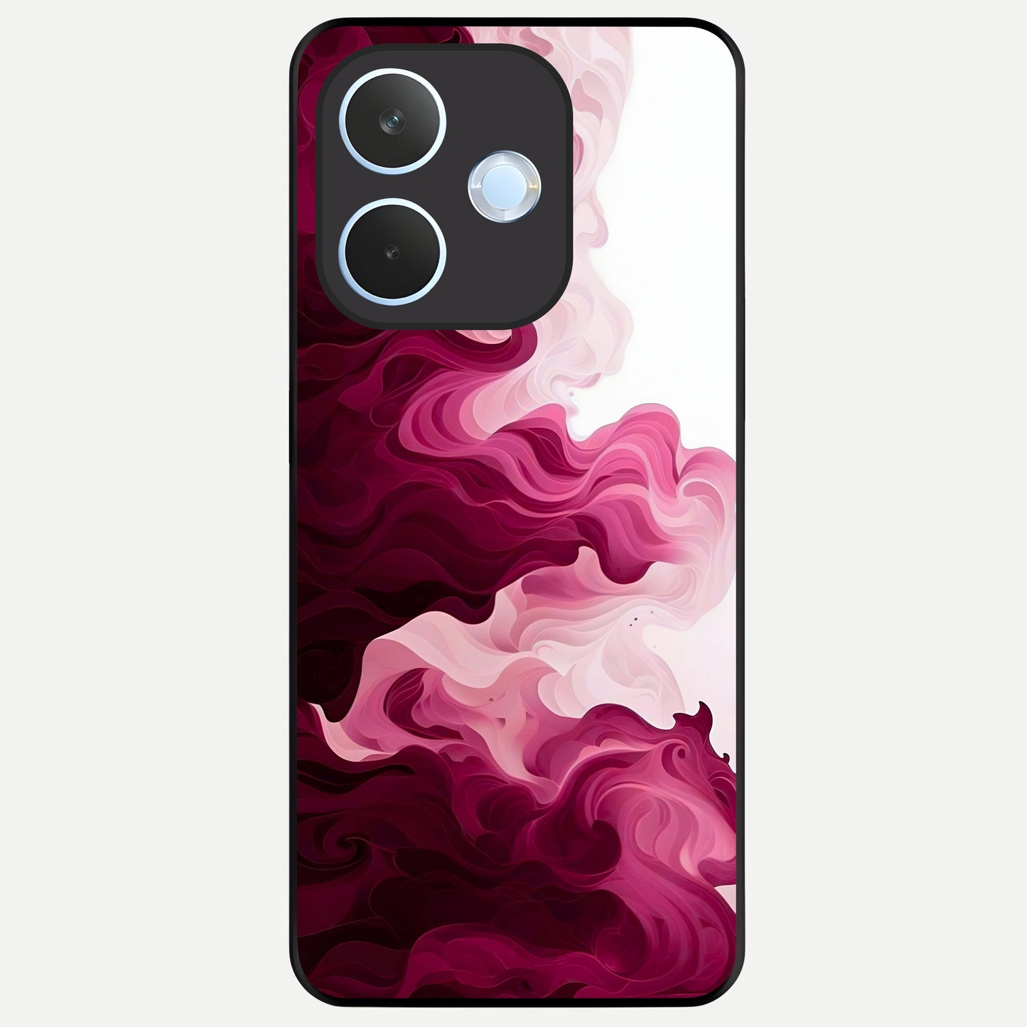  Crimson Wave Flow Glass Case For Oppo Reno 15 Pro mini back cover – full design glossy printed glass finish