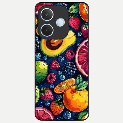  Cute Fruits Art Glass Case For Oppo Reno 15 Pro mini back cover – full design glossy printed glass finish