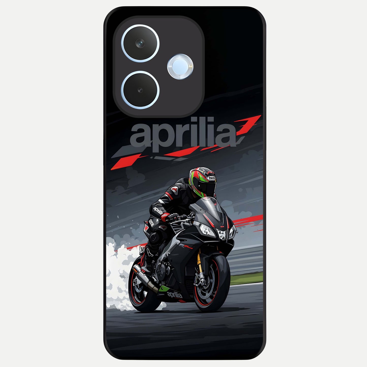  Dark Aprilla Glass Case For Oppo Reno 15 Pro mini back cover – full design glossy printed glass finish