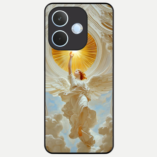  Divine Light Angel Glass Case For Oppo Reno 15 Pro mini back cover – full design glossy printed glass finish