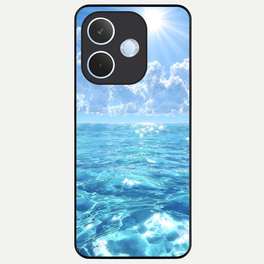  Endless Ocean Horizon Glass Case For Oppo Reno 15 Pro mini back cover – full design glossy printed glass finish