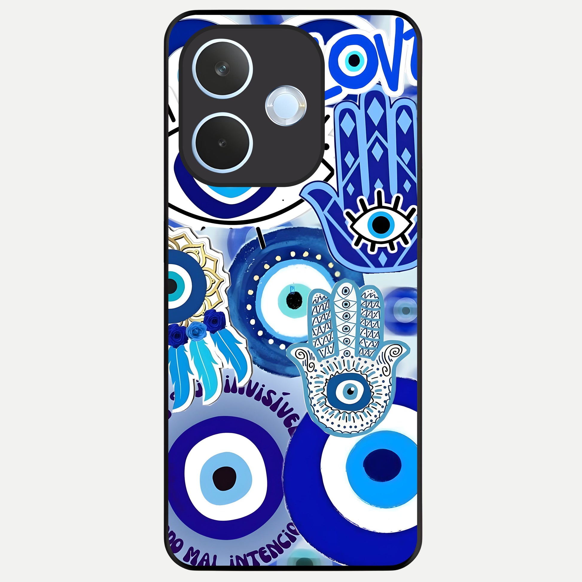  Evil Eyes Dream Glass Case For Oppo Reno 15 Pro mini back cover – full design glossy printed glass finish