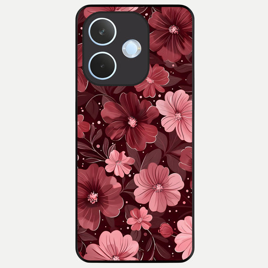  Flower Blush Bloom Glass Case For Oppo Reno 15 Pro mini back cover – full design glossy printed glass finish