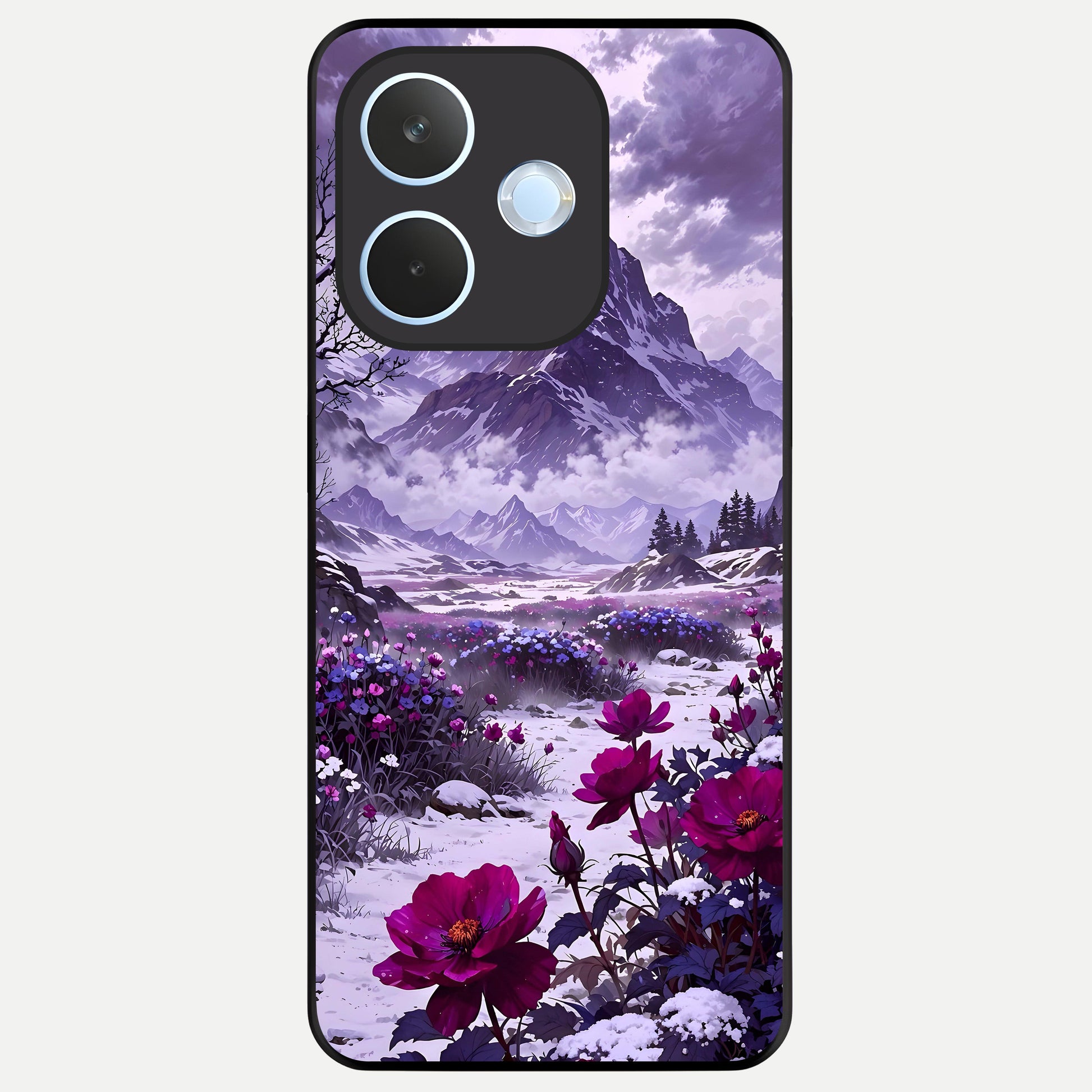  Flower Mountain View Glass Case For Oppo Reno 15 Pro mini back cover – full design glossy printed glass finish