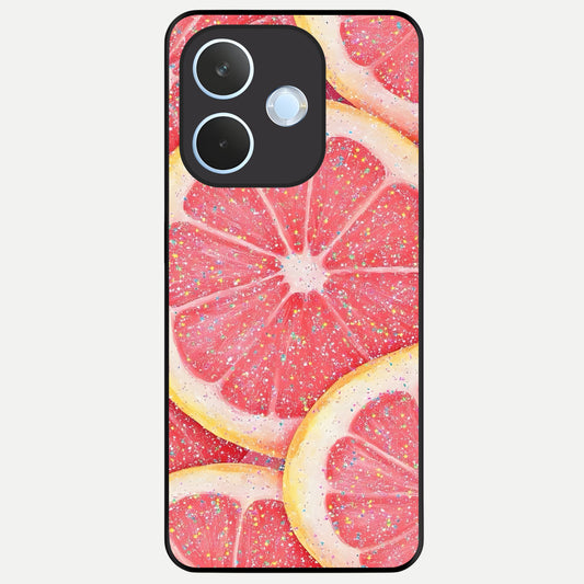  Glitter Grapefruit Glass Case For Oppo Reno 15 Pro mini back cover – full design glossy printed glass finish