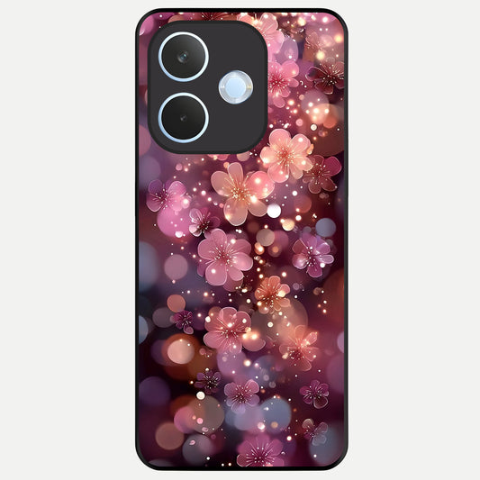  Glowing Petal Bliss Glass Case For Oppo Reno 15 Pro mini back cover – full design glossy printed glass finish