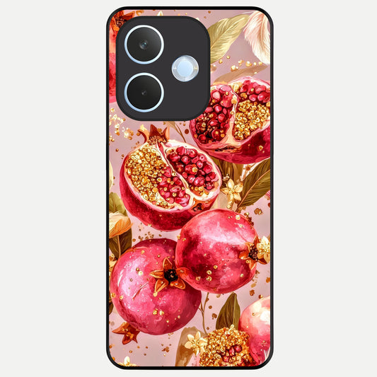  Golden Bloom Glow Glass Case For Oppo Reno 15 Pro mini back cover – full design glossy printed glass finish
