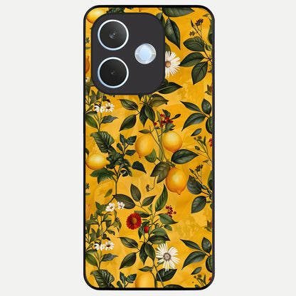  Golden Lemon Field Glass Case For Oppo Reno 15 Pro mini back cover – full design glossy printed glass finish