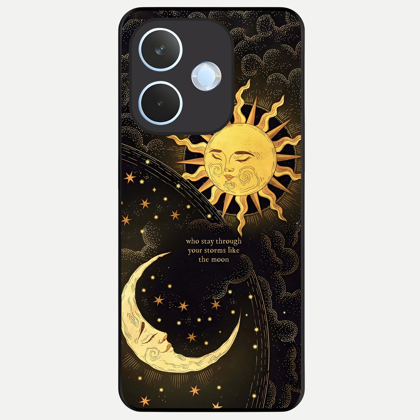  Golden Lunar Love Glass Case For Oppo Reno 15 Pro mini back cover – full design glossy printed glass finish