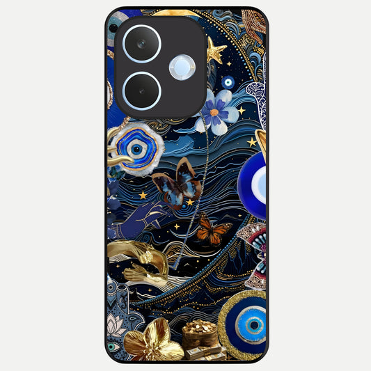  Golden Moon Magic Glass Case For Oppo Reno 15 Pro mini back cover – full design glossy printed glass finish