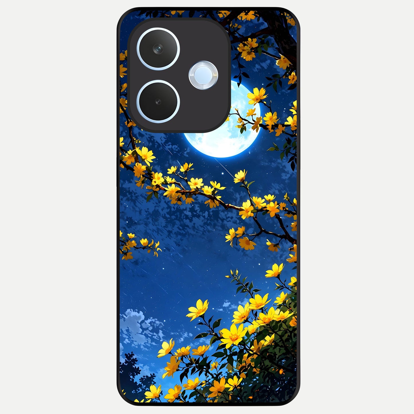  Golden Night Glow Glass Case For Oppo Reno 15 Pro mini back cover – full design glossy printed glass finish