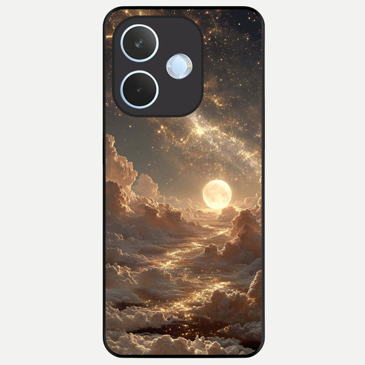  Golden Sky Dream Glass Case For Oppo Reno 15 Pro mini back cover – full design glossy printed glass finish