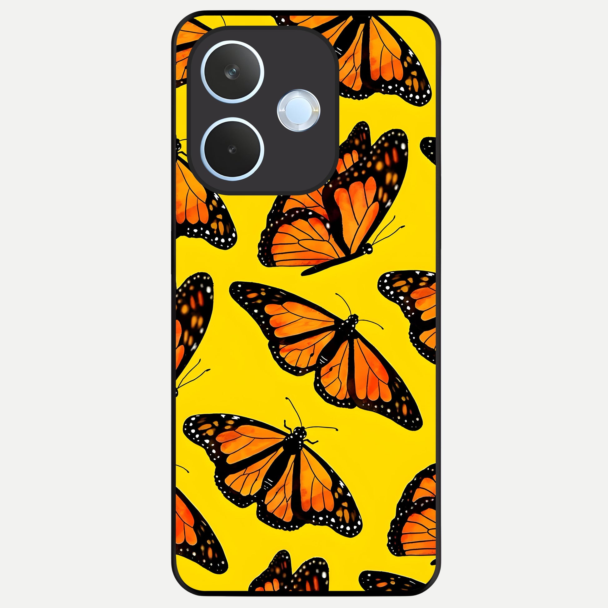  Golden Wing Flight Glass Case For Oppo Reno 15 Pro mini back cover – full design glossy printed glass finish