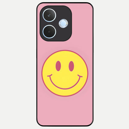  Happy Pink Mood Glass Case For Oppo Reno 15 Pro mini back cover – full design glossy printed glass finish