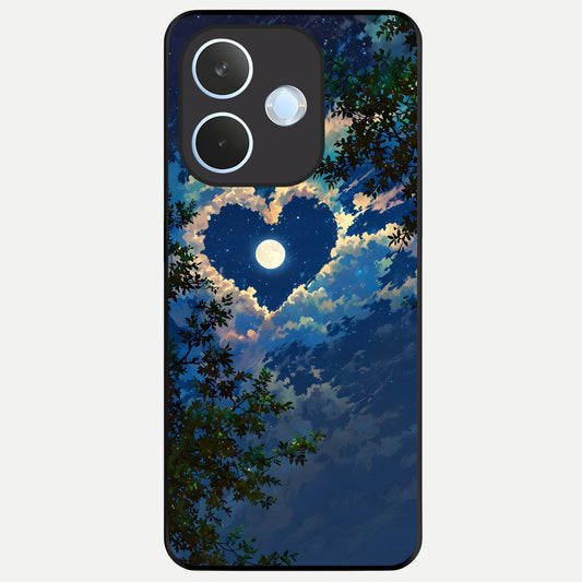  Heart With Moon Sky Glass Case For Oppo Reno 15 Pro mini back cover – full design glossy printed glass finish