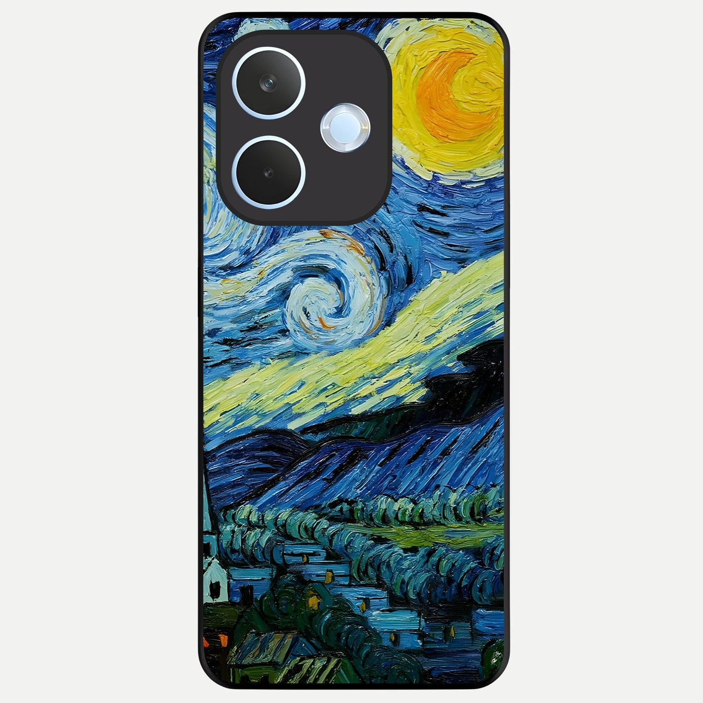  Inspired Van Gogh Art Glass Case For Oppo Reno 15 Pro mini back cover – full design glossy printed glass finish