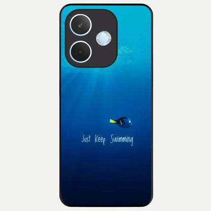  Just Keep Swimming Glass Case For Oppo Reno 15 Pro mini back cover – full design glossy printed glass finish