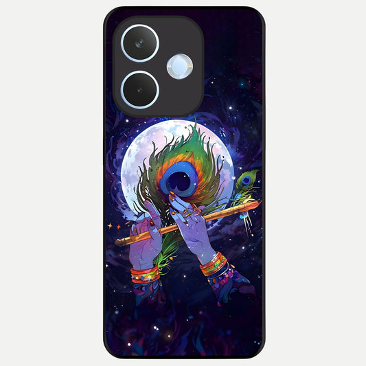 Krishna Hands Art Glass Case For Oppo Reno 15 Pro mini back cover – full design glossy printed glass finish