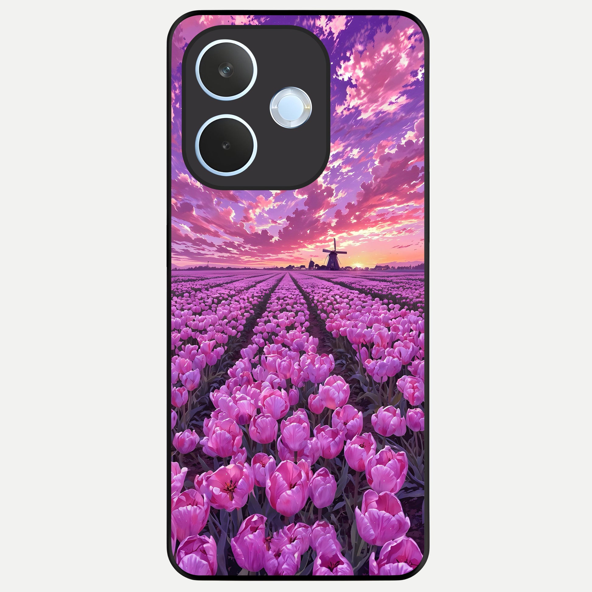  Lavender Dream Skies Glass Case For Oppo Reno 15 Pro mini back cover – full design glossy printed glass finish