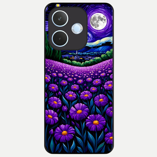  Lavender Moon Field Glass Case For Oppo Reno 15 Pro mini back cover – full design glossy printed glass finish