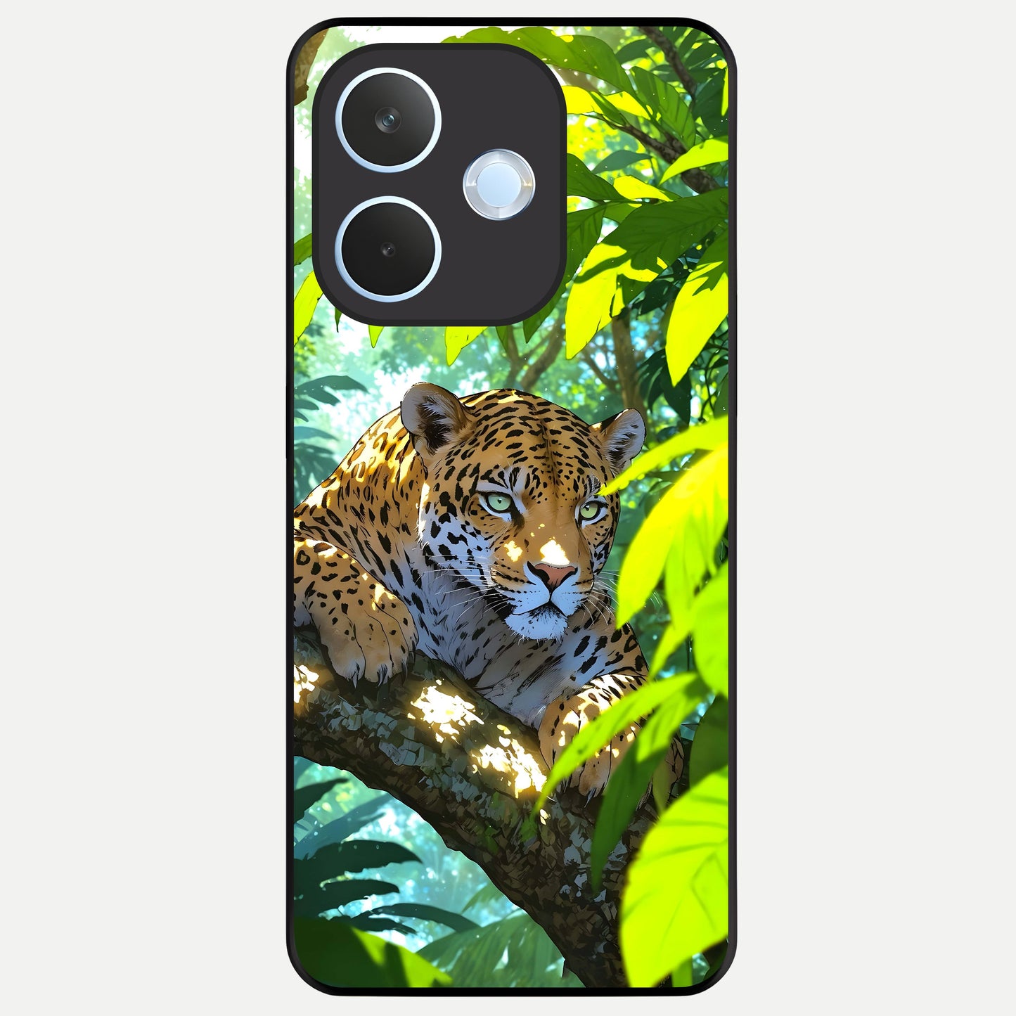  Leopard in Jungle Glass Case For Oppo Reno 15 Pro mini back cover – full design glossy printed glass finish