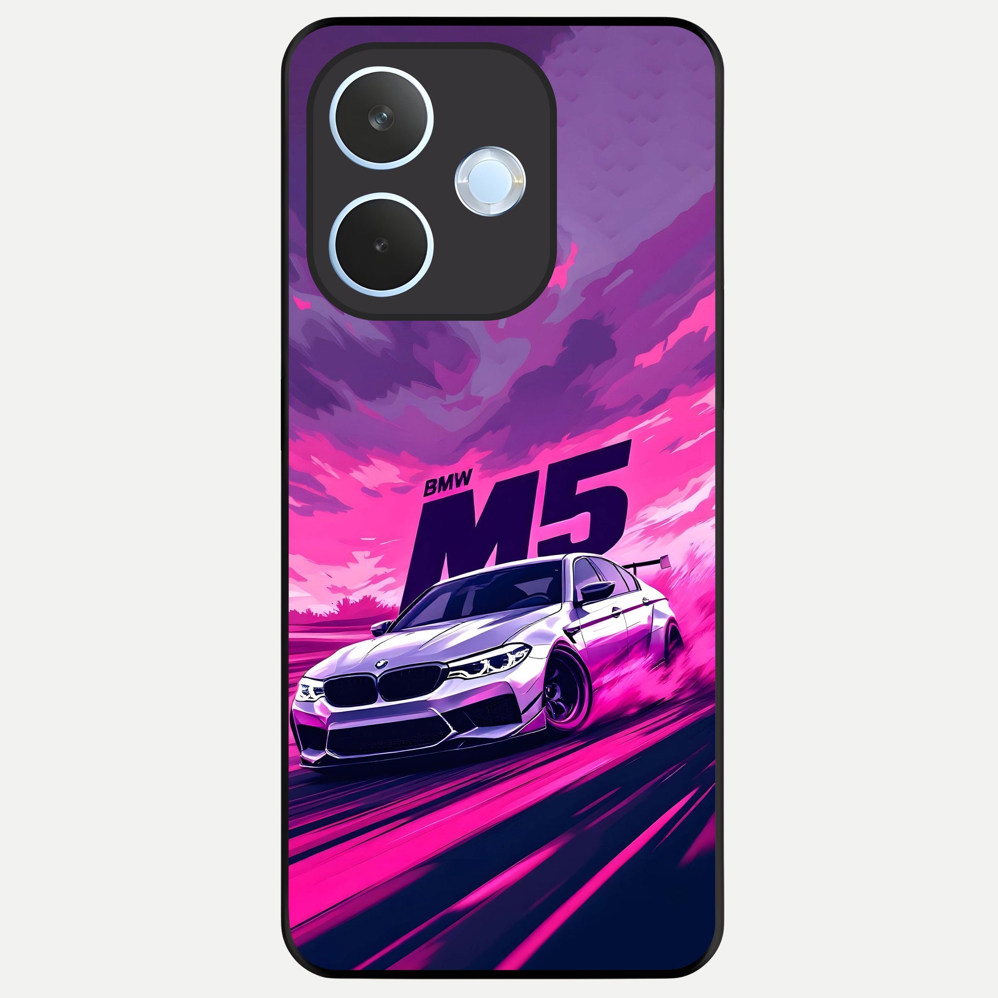  MS Neon Car Glass Case For Oppo Reno 15 Pro mini back cover – full design glossy printed glass finish