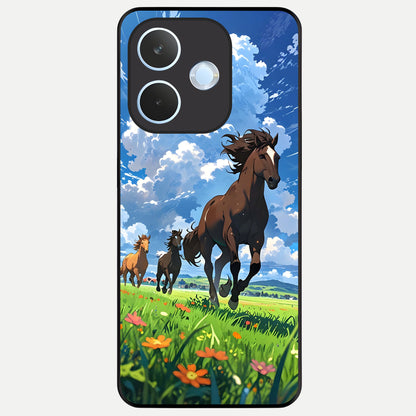  Majestic Horses Galloping Glass Case For Oppo Reno 15 Pro mini back cover – full design glossy printed glass finish