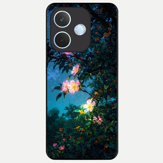  Midnight Bloom Glow Glass Case For Oppo Reno 15 Pro mini back cover – full design glossy printed glass finish