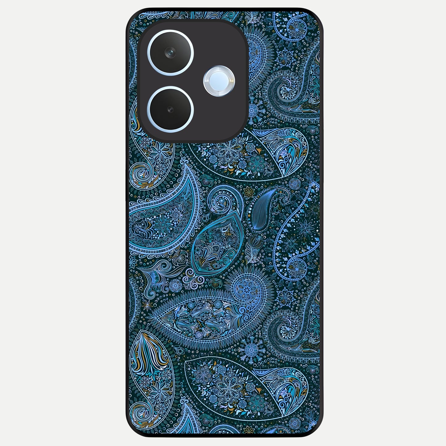  Midnight Paisley Glow Glass Case For Oppo Reno 15 Pro mini back cover – full design glossy printed glass finish