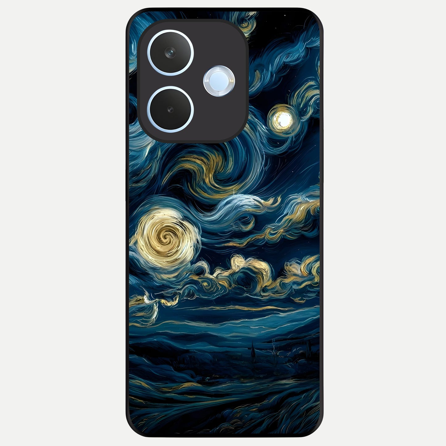  Midnight Sky Whirl Glass Case For Oppo Reno 15 Pro mini back cover – full design glossy printed glass finish