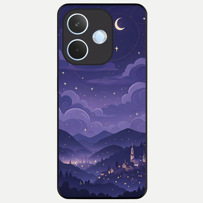  Minimal Night View Glass Case For Oppo Reno 15 Pro mini back cover – full design glossy printed glass finish
