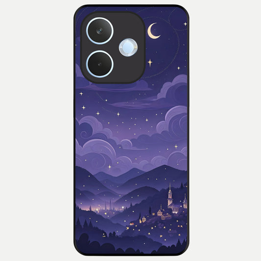  Minimal Night View Glass Case For Oppo Reno 15 Pro mini back cover – full design glossy printed glass finish