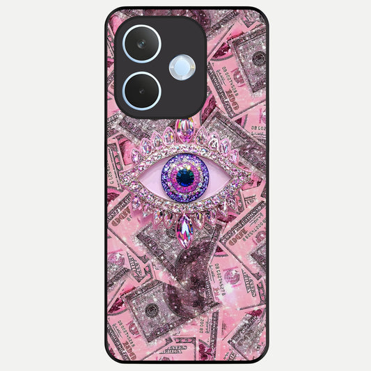  Money Eye Luxe Glass Case For Oppo Reno 15 Pro mini back cover – full design glossy printed glass finish