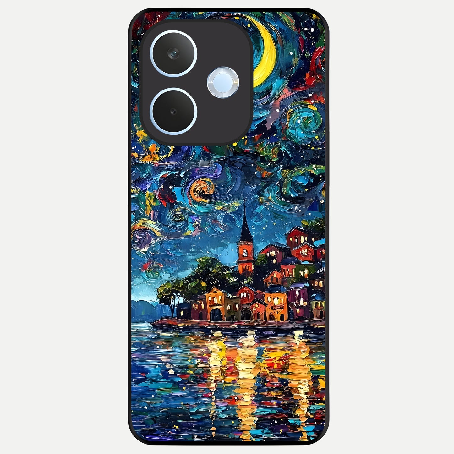  Moonlight Harbor Glow Glass Case For Oppo Reno 15 Pro mini back cover – full design glossy printed glass finish