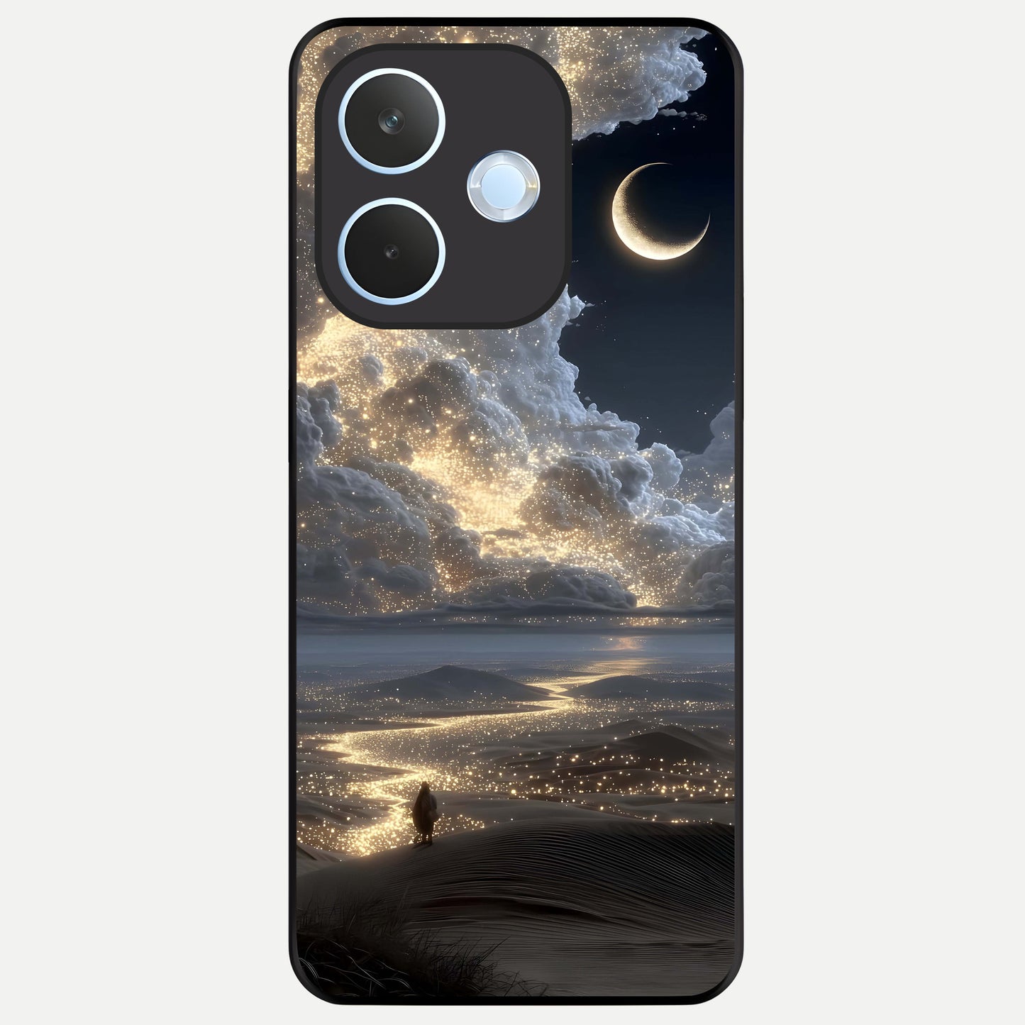  Moonlight Spark Path Glass Case For Oppo Reno 15 Pro mini back cover – full design glossy printed glass finish