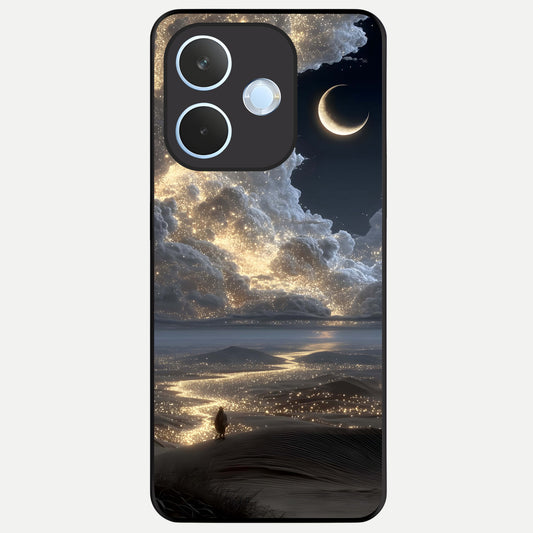  Moonlight Spark Path Glass Case For Oppo Reno 15 Pro mini back cover – full design glossy printed glass finish