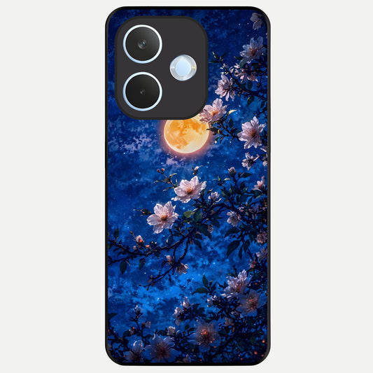  Moonlit Blossoms Night Glass Case For Oppo Reno 15 Pro mini back cover – full design glossy printed glass finish