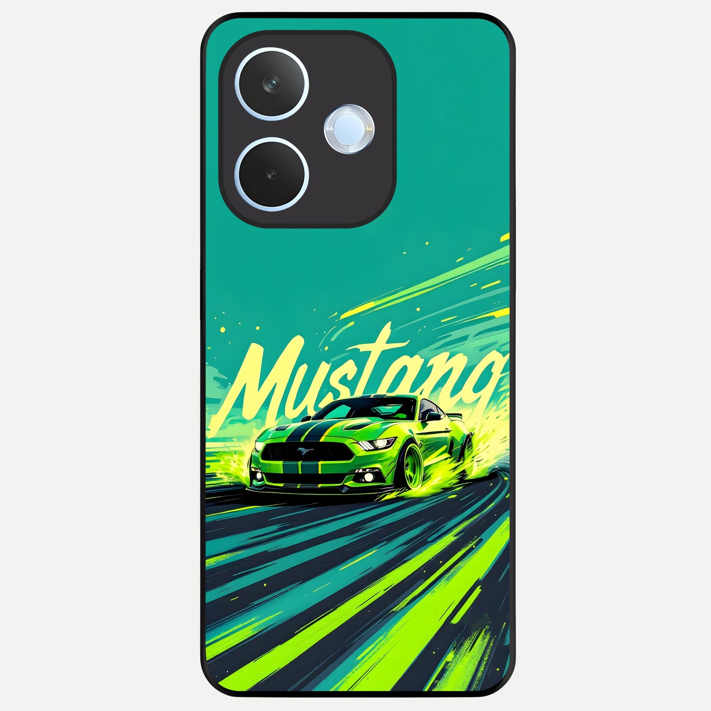 Mustang Bang Glass Case For Oppo Reno 15 Pro mini back cover – full design glossy printed glass finish