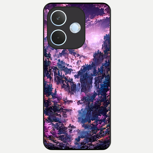  Mystic Cascade Peaks Glass Case For Oppo Reno 15 Pro mini back cover – full design glossy printed glass finish