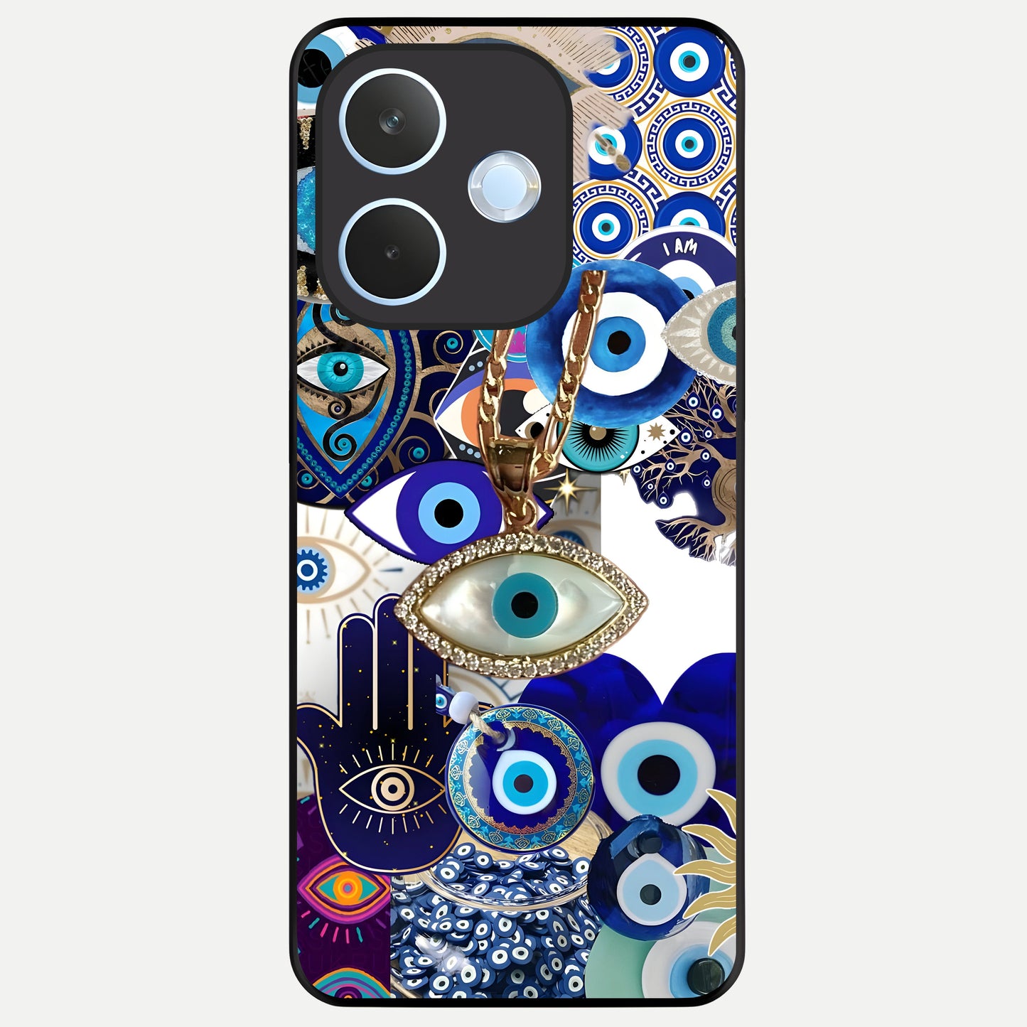  Mystic Charm Eye Glass Case For Oppo Reno 15 Pro mini back cover – full design glossy printed glass finish