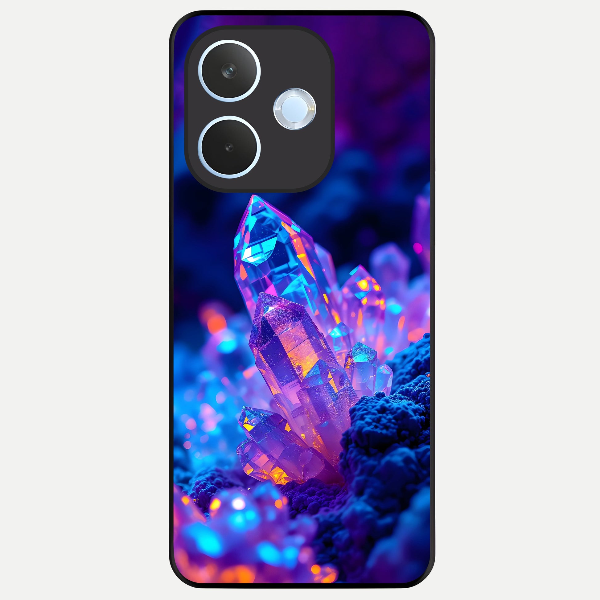  Neon Aura Shards Glass Case For Oppo Reno 15 Pro mini back cover – full design glossy printed glass finish