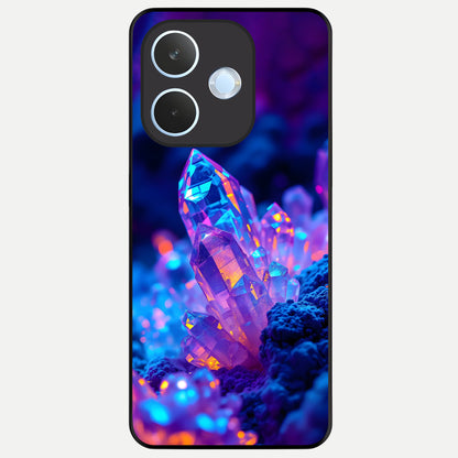  Neon Aura Shards Glass Case For Oppo Reno 15 Pro mini back cover – full design glossy printed glass finish