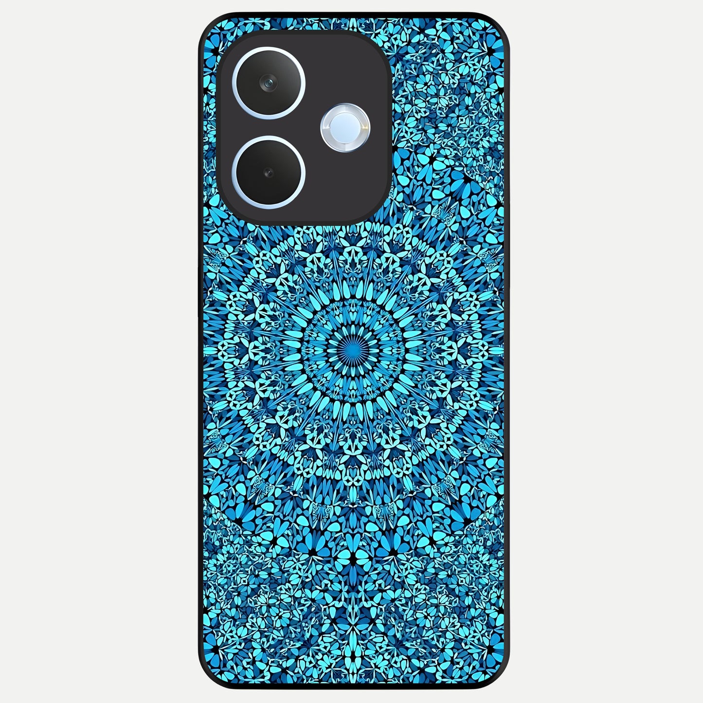  Ocean Bloom Mandala Glass Case For Oppo Reno 15 Pro mini back cover – full design glossy printed glass finish