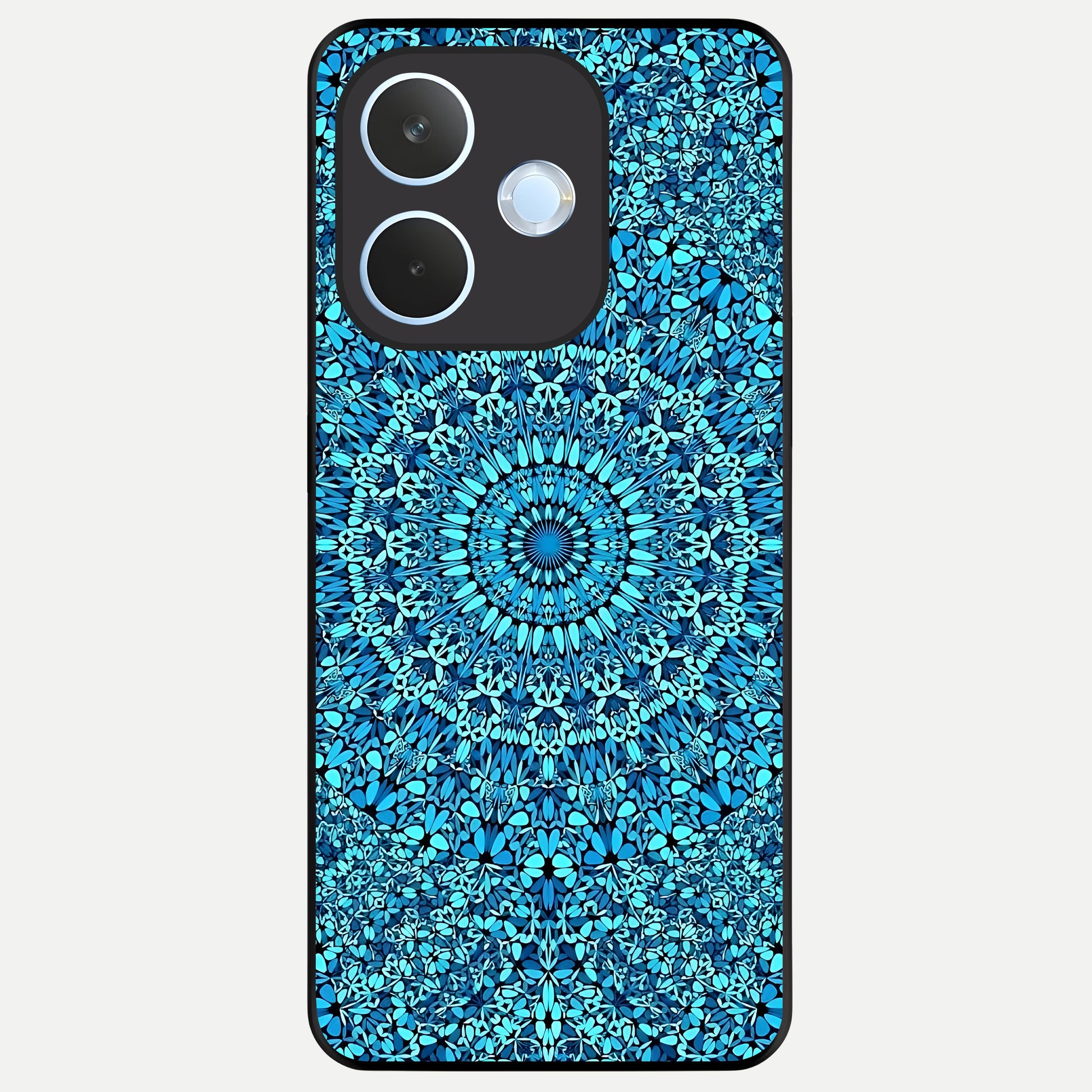  Ocean Bloom Mandala Glass Case For Oppo Reno 15 Pro mini back cover – full design glossy printed glass finish