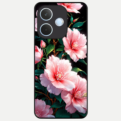  Peach Flower Glass Case For Oppo Reno 15 Pro mini back cover – full design glossy printed glass finish
