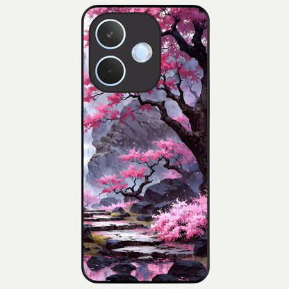  Pink Sunflower Glow Glass Case For Oppo Reno 15 Pro mini back cover – full design glossy printed glass finish