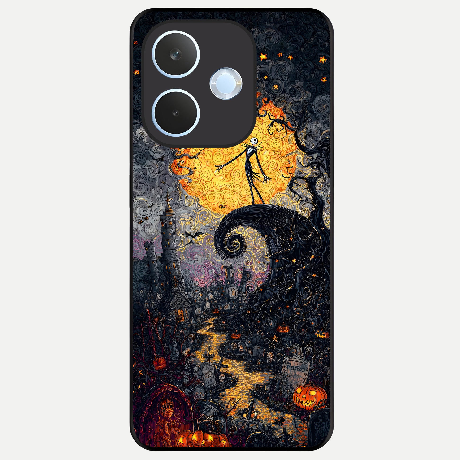  Pumpkin Moonlight Tale Glass Case For Oppo Reno 15 Pro mini back cover – full design glossy printed glass finish