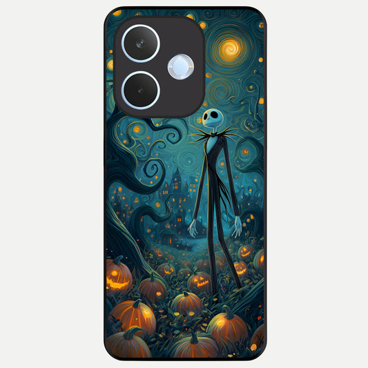  Pumpkin Moon Night Glass Case For Oppo Reno 15 Pro mini back cover – full design glossy printed glass finish