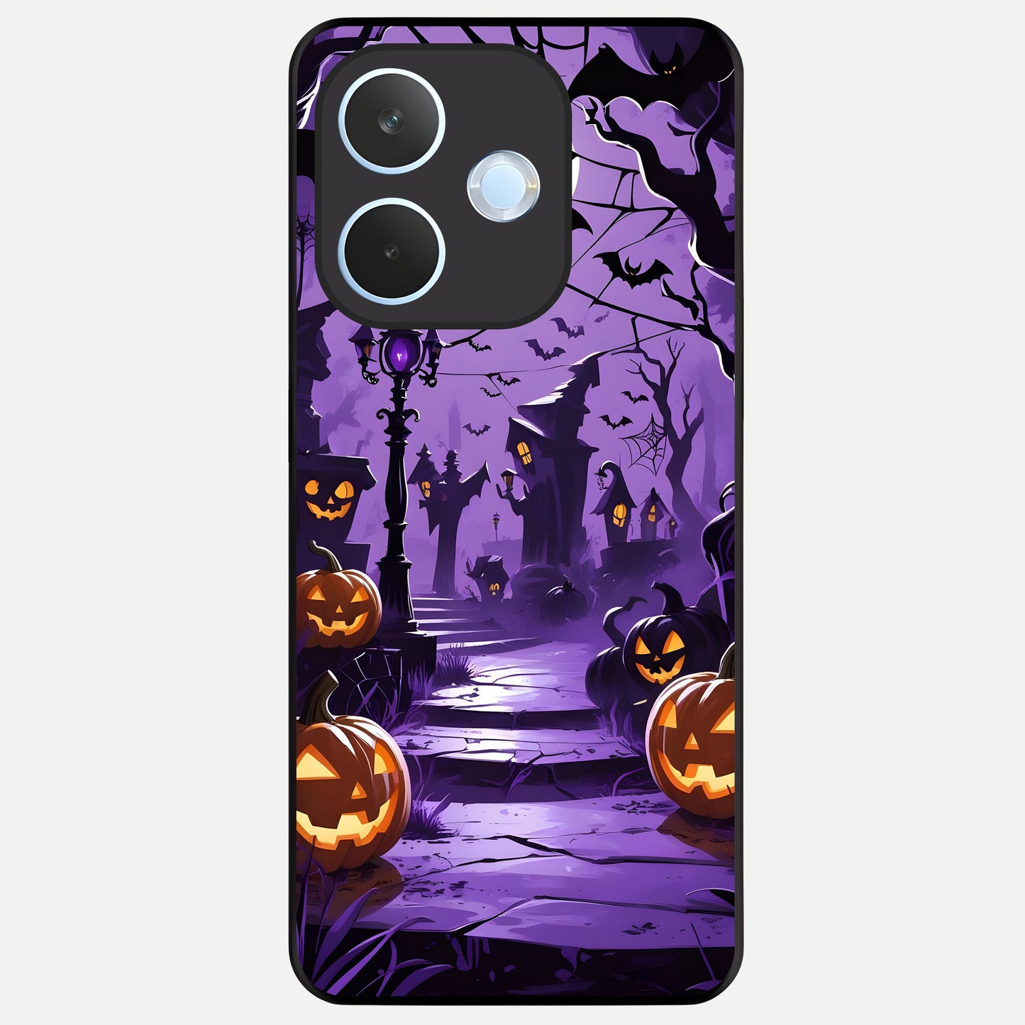  Pumpkin Patch Halloween Glass Case For Oppo Reno 15 Pro mini back cover – full design glossy printed glass finish