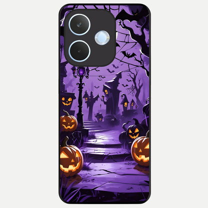  Pumpkin Patch Halloween Glass Case For Oppo Reno 15 Pro mini back cover – full design glossy printed glass finish